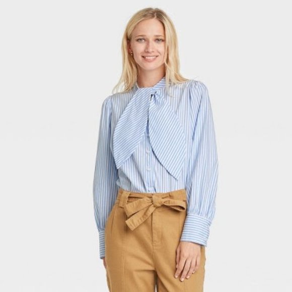 Who What Wear Tops - NWT - Who What Wear Stripe Dress Shirt